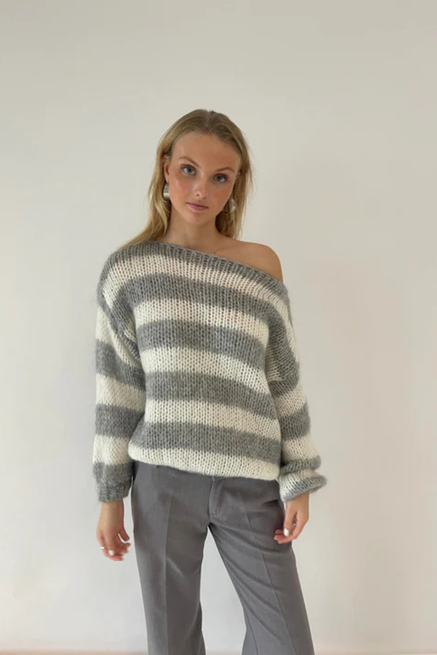 Sienna Strickpullover Grau