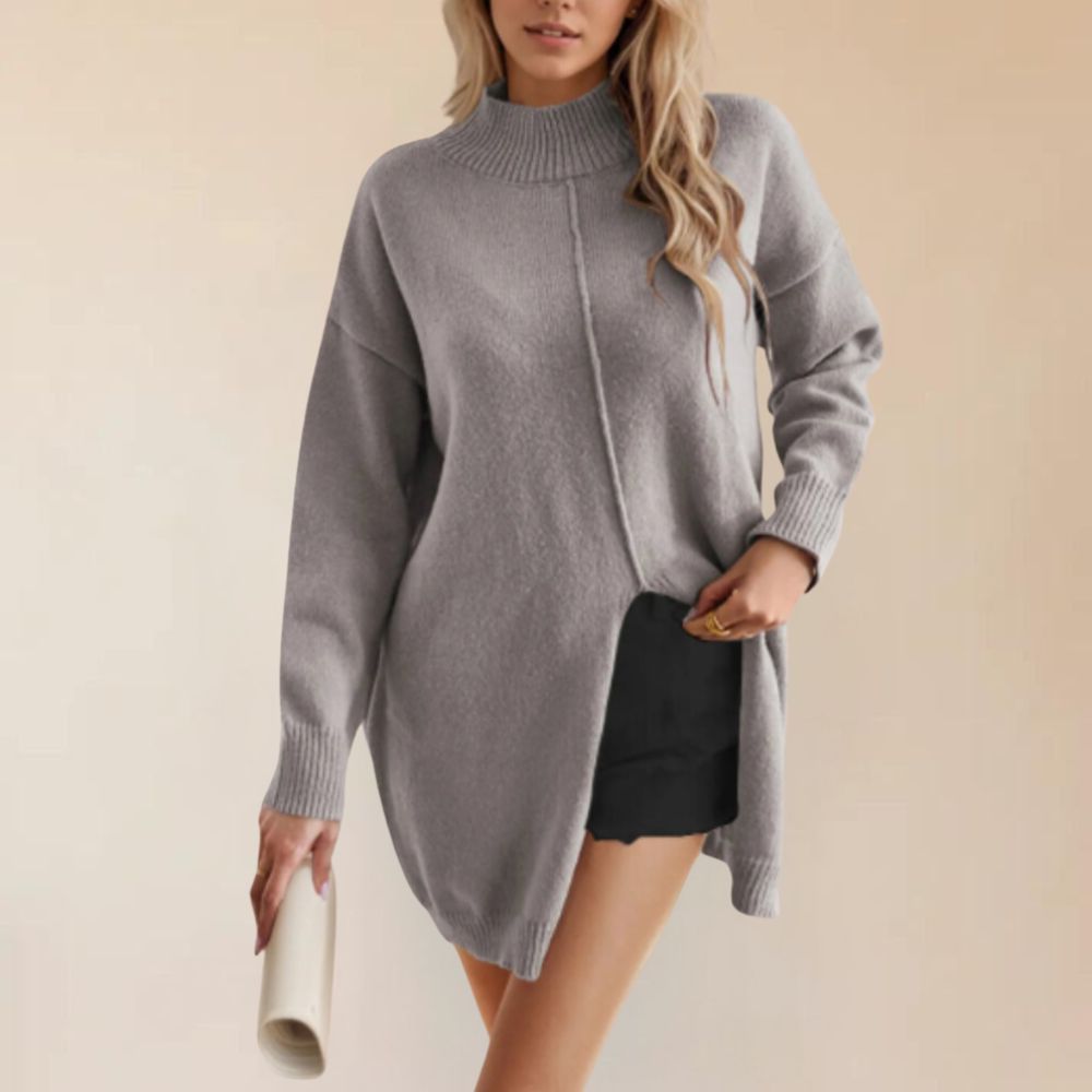 oversized knit turtleneck sweater