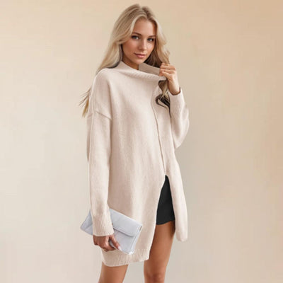 oversized knit turtleneck sweater