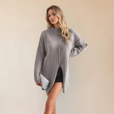 oversized knit turtleneck sweater