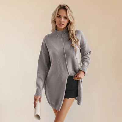 oversized knit turtleneck sweater