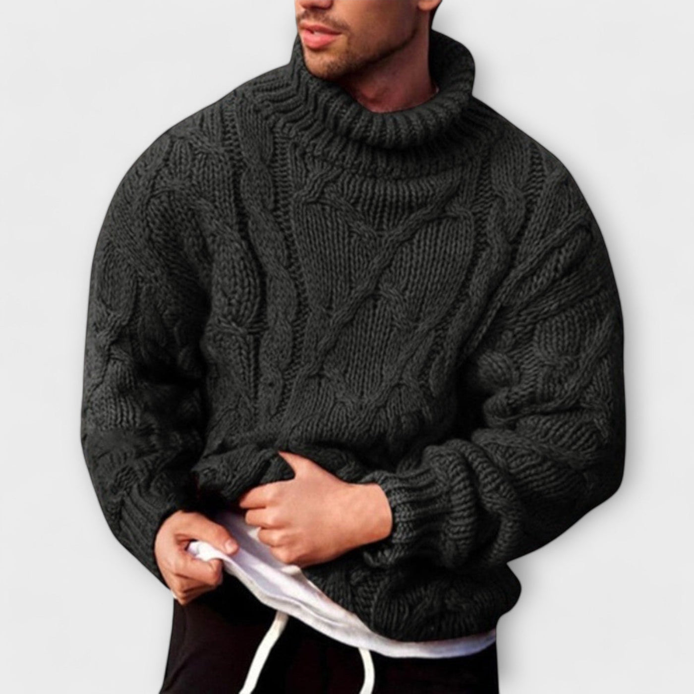 Victor – Knitted winter turtleneck sweater