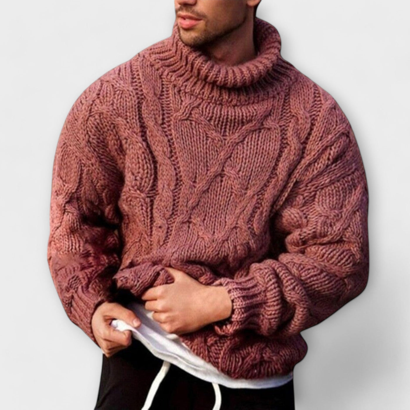 Victor – Knitted winter turtleneck sweater