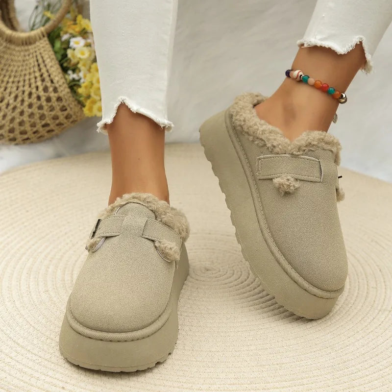 PlushStep - fluffy suede slip-ons 