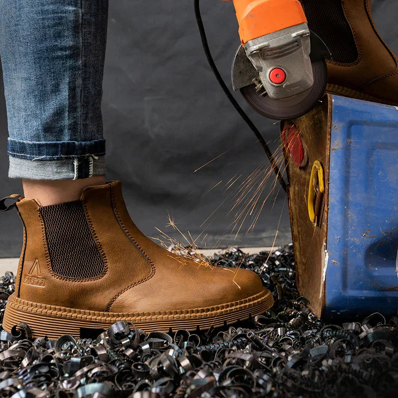 BELVURA – Wasserdichte Sicherheits-Arbeitsstiefel aus Leder